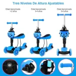 SCOOTER MONOPATIN 3 EN 1 AJUSTABLE AZUL - Imagen 3