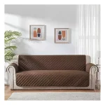 Funda Cobertor Cubre Sillon 3 Cuerpos Sofa Asiento Color Cafe - Imagen 4