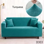 Cubre Sillon/Sofa 4 cuerpos Elastico adaptable turquesa