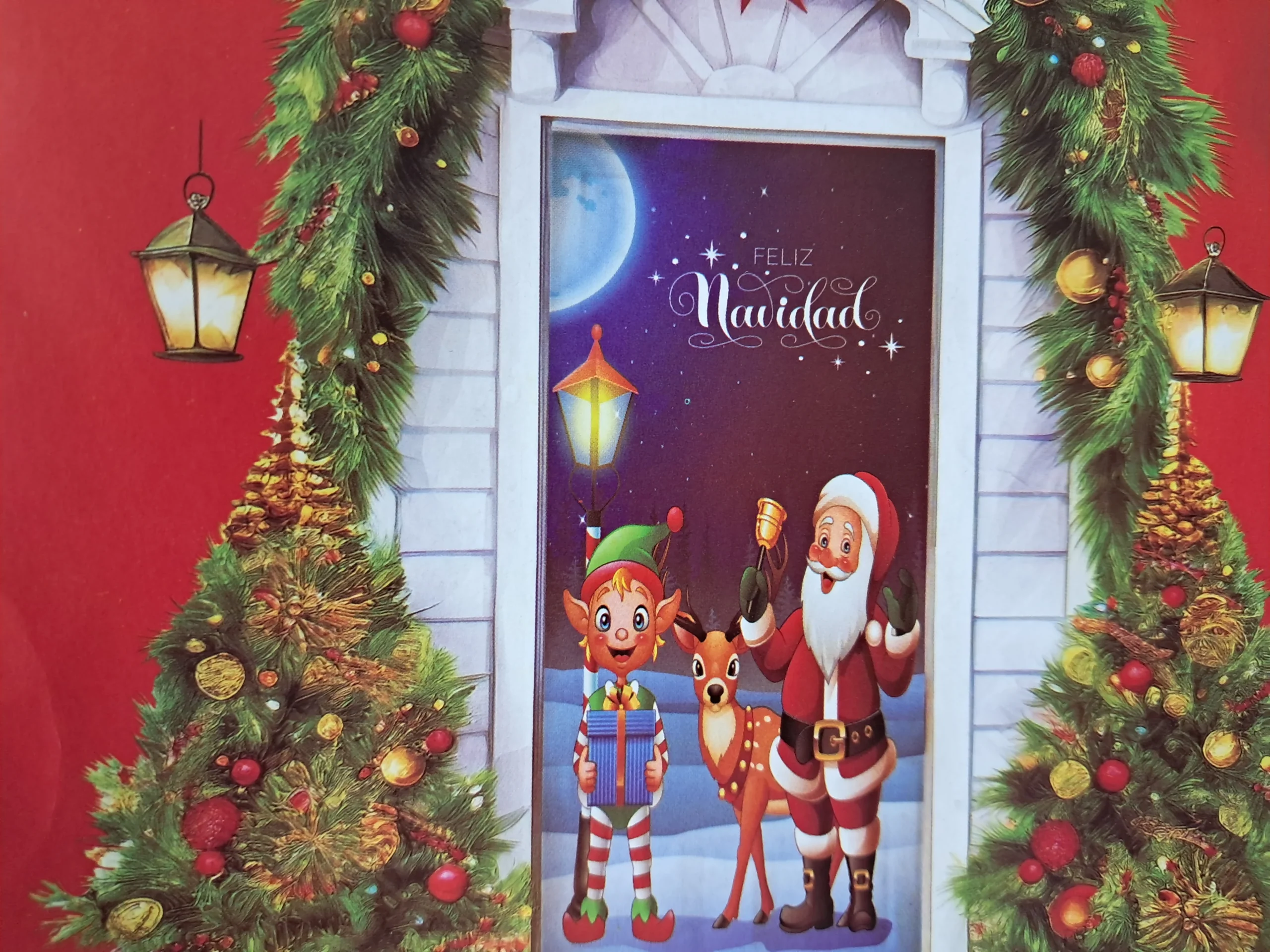 17611645000024246248980327789474 FORRO DE PUERTA NAVIDAD 200X85CM - Imagen 1