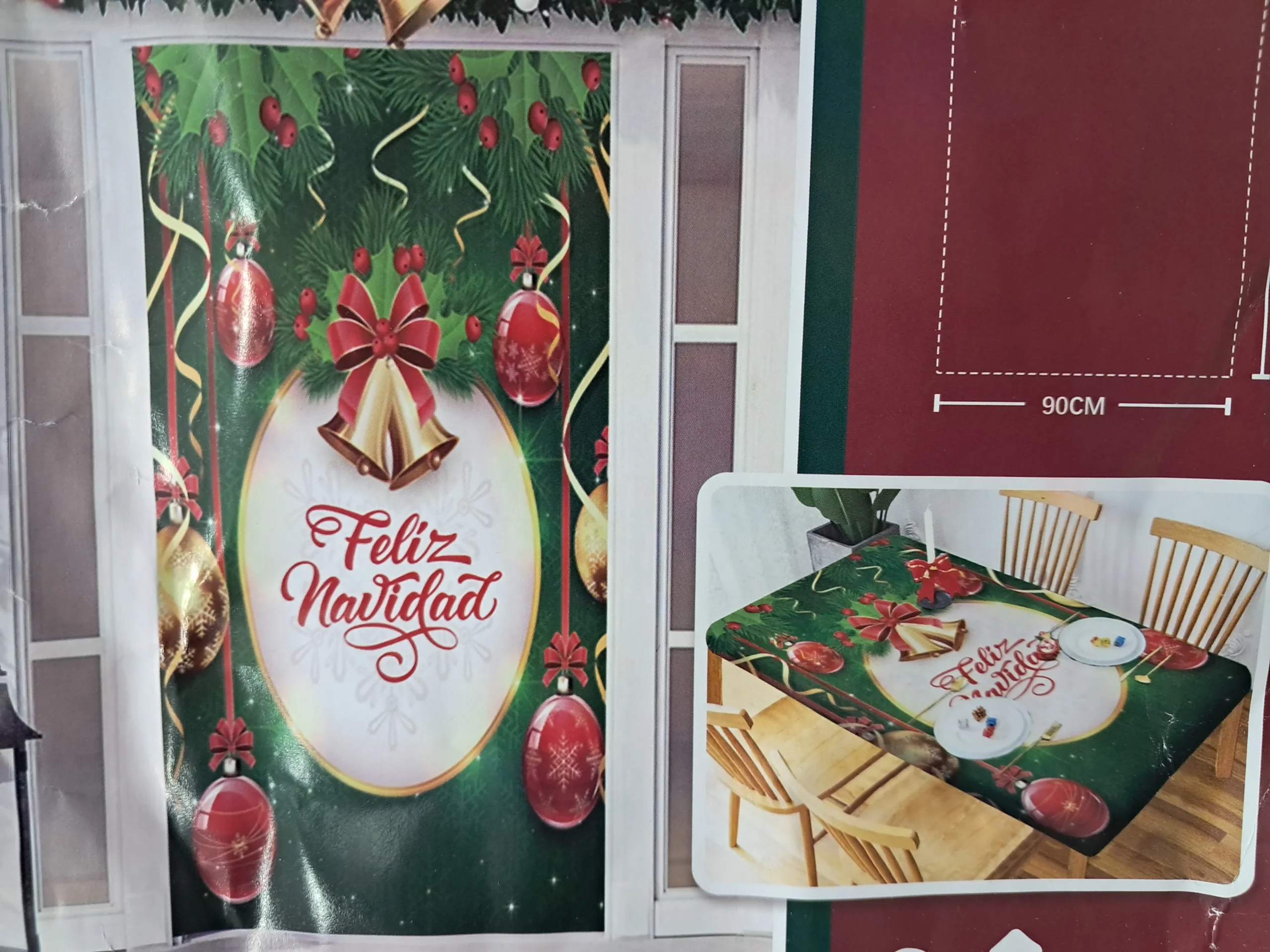 17611647965409168077570957659048 FORRO DE PUERTA NAVIDAD 200X85CM - Imagen 1
