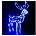 Reno Navideno Luz Led Decorativo 90cm Azul A corriente Sin Movimiento - Imagen 2