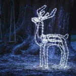 Reno Navideno Luz Led Decorativo 90cm Blanco A Corriente Sin Movimiento - Imagen 2