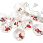 Luces Con Esferas SOLARES De Navidad Multicolor