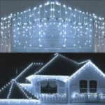 Luces Cascada 100 Led Luz Blanca 3 Metros Decoracion Navidad Solar