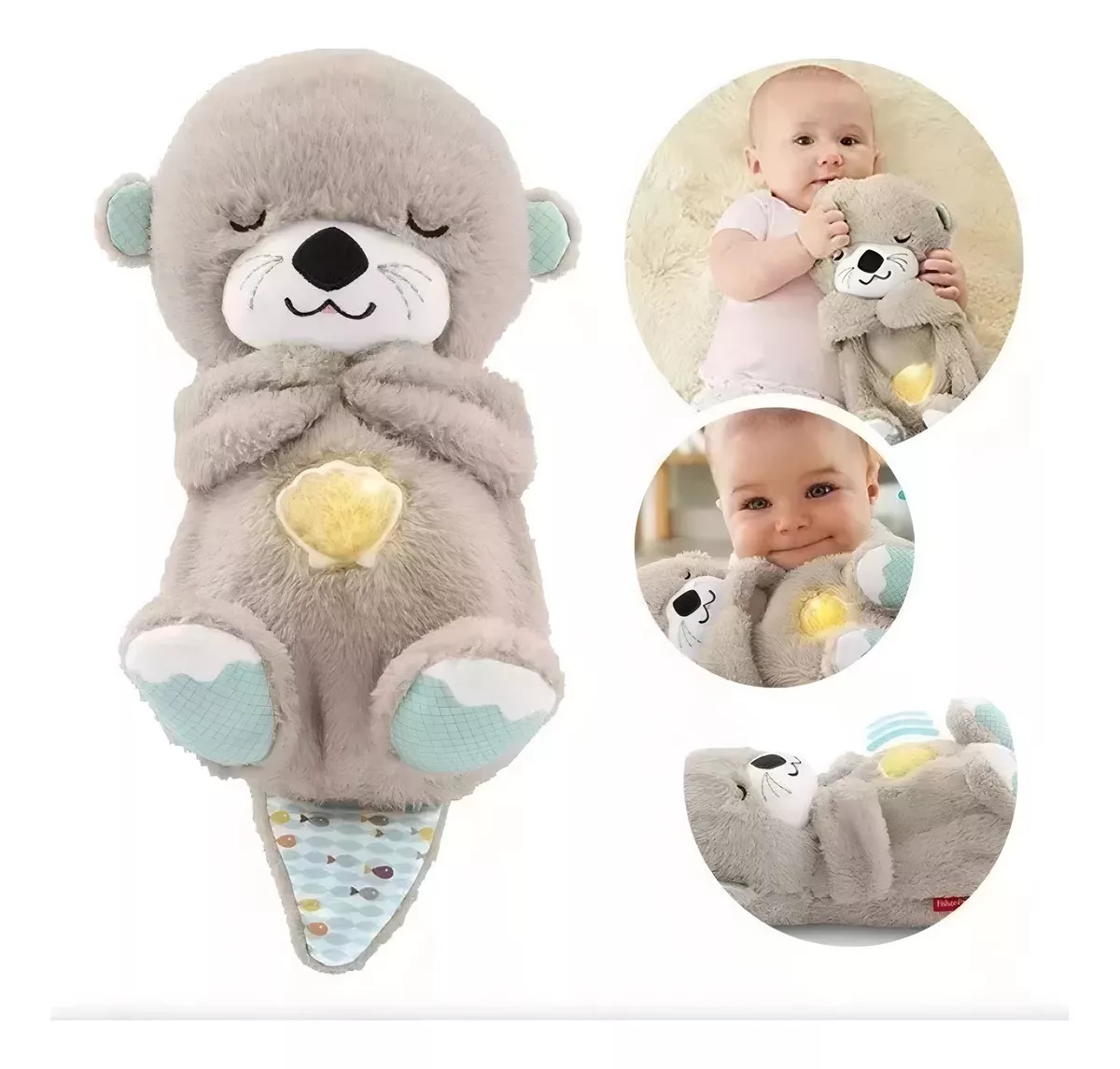 D_NQ_NP_2X_967627-MLA79488207892_102024-F Nutria Peluche Que Respira Y Tranquiliza Sonido Anti Estres Color Nutria Gris - Imagen 1