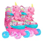 Patines 4 Ruedas Brillantes Y Ajustables Para Nina Talla S - Imagen 4