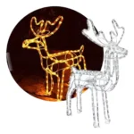 Reno Navideno Luz Led Solar Decorativo 120cm Luz Calida