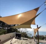 Toldo Vela Triangular Malla Sombra 5x5x5 mts Color Beige - Imagen 3