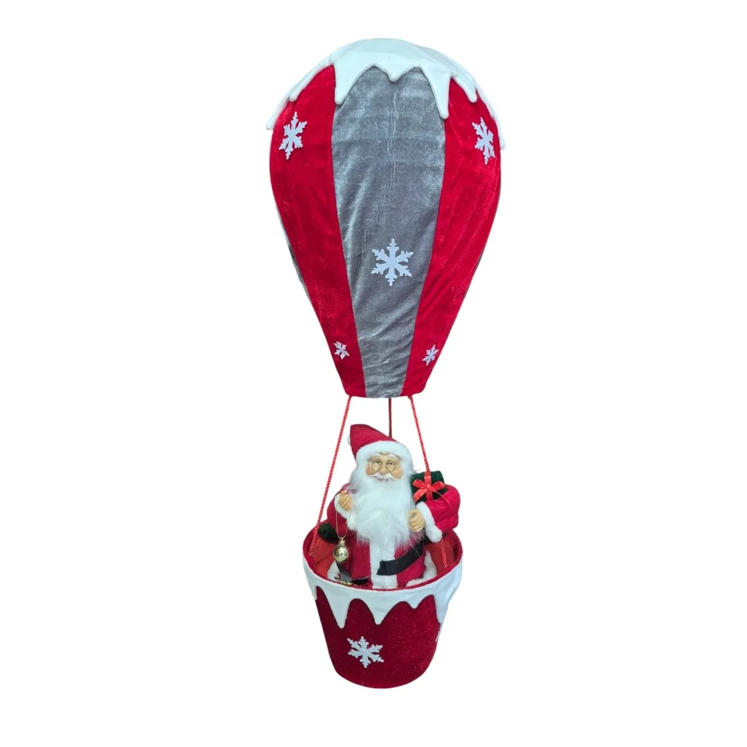 WhatsApp Image 2025-10-01 at 14.30.38 Globo Aerostatico Papa noel 80cm Rojo y Gris Nevado - Imagen 1