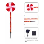 Candy Bastones Navidenos Luz Solar 45cm Pack De 5 unidades