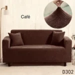 Cubre Sillon/Sofa 2 cuerpos Elastico adaptable cafe oscuro