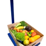 Pesa Bascula Digital 500 kg Balanza Plegable Recargable Color Azul