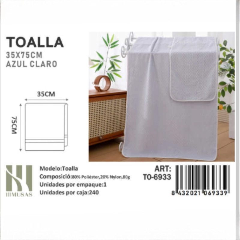 full_image-4 (14) TOALLA DE MICROFIBRA SUAVE 35X70CM IMUSSA - Imagen 1