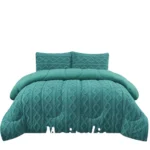COBERTOR DE INVIERNO TRENZADO MEIPULIS 2 PLAZAS COLOR VERDE
