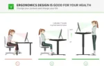 ESCRITORIO DE LUJO ERGONOMICO ELECTRICO DE 140 CM CON ALTURA AJUSTABLE COLOR CAFE - Imagen 3