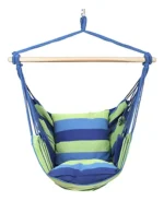 Silla Hamaca Colgante Camping Columpio Al Aire Libre Jardin Color Azul y verde
