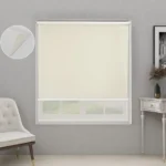 Cortinas Roller Blackout + Visillo 150Cm x 200Cm Color Blanco