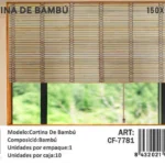 Persiana O Cortina Roller De Bambú 150x200 cm