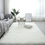 Alfombra tipo Shaggy Peludas Livianas 150x200 cm Blanco