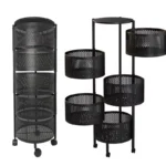 ESTANTE GIRATORIO FRUTAS Y VERDURAS ALMACENAMIENTO DE 5 NIVELES