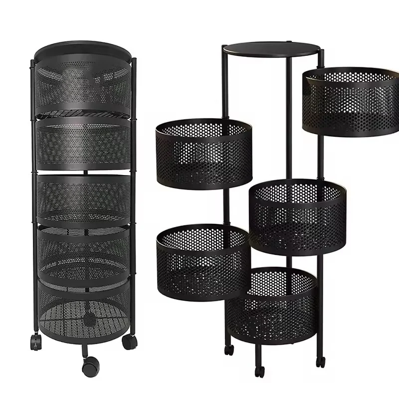 full_image-1 (35) ESTANTE GIRATORIO FRUTAS Y VERDURAS ALMACENAMIENTO DE 5 NIVELES - Imagen 1