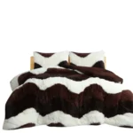 COBERTOR DE INVIERNO PELUDO CON DISEÑO 2 PLAZAS