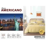 JUEGO DE SABANAS 1.5 ALGODON 800 HILOS MODELO AMERICANO