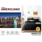 JUEGO DE SABANAS 1.5 ALGODON 800 HILOS MODELO AMERICANO
