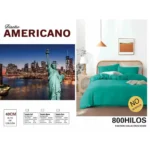 JUEGO DE SABANAS 1.5 ALGODON 800 HILOS MODELO AMERICANO