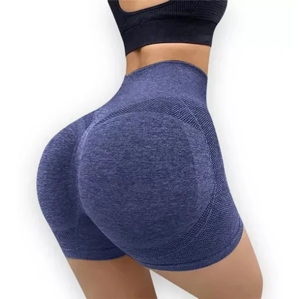 Calzas Deportivas Cortas Sin Costura Efecto Push Up Color Azul - Angeles del Hogar Chile