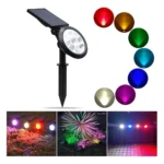 9 Led Solar Cesped Luz Foco Al Aire Libre Jardin Color Negro - Angeles del Hogar Chile