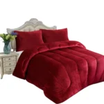 Cobertor De Invierno Plush Con Chiporro Plaza y media color Burdeo - Angeles del Hogar Chile