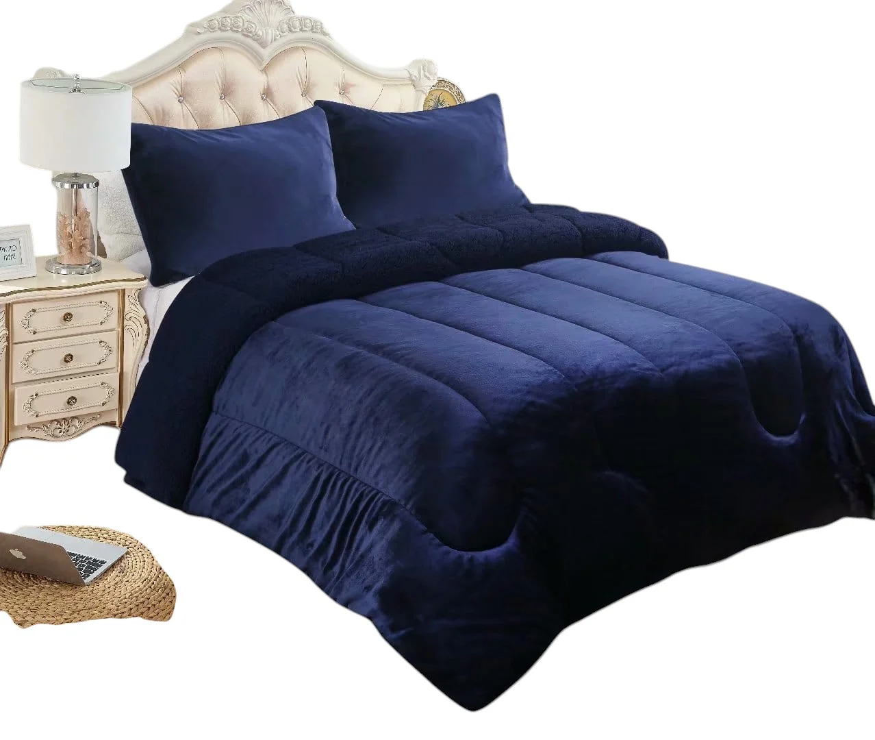 WhatsApp Image 2025-01-23 at 17-Photoroom (5) Cobertor De Invierno Plush Con Chiporro Plaza y media color Azul - Angeles del Hogar Chile