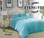 Cobertor De Invierno Plush Con Chiporro Plaza y media color Celeste - Angeles del Hogar Chile