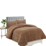 Plumon de invierno Texturizado lineas con chiporro 2 Plazas - Angeles del Hogar Chile