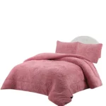 Plumon de invierno texturizado Mariposa con chiporro 2 Plazas rosa - Angeles del Hogar Chile