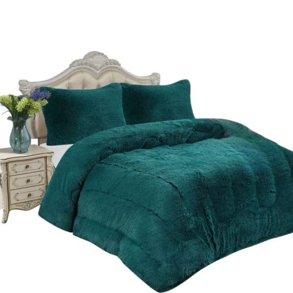 Cobertor de Invierno Peludos Con Chiporro Plaza y Media color calipso - Angeles del Hogar Chile