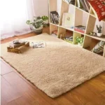 Alfombra Peludas Livianas 200x240 cm Beige - Angeles del Hogar Chile