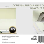 Cortinas Roller Blackout Doble 140cm x 200cm Beige 0626 - Angeles del Hogar Chile