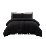Cobertor de Invierno Trenzado Meipulis 2 Plazas Color Negro - Angeles del Hogar Chile