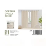 Pack De 2 Panos De Cortinas Terciopelo Medidas 140x240 Cm Color Beige - Angeles del Hogar Chile