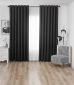 Cortinas blackout pack 2 Panos 140x230 Negra - Angeles del Hogar Chile