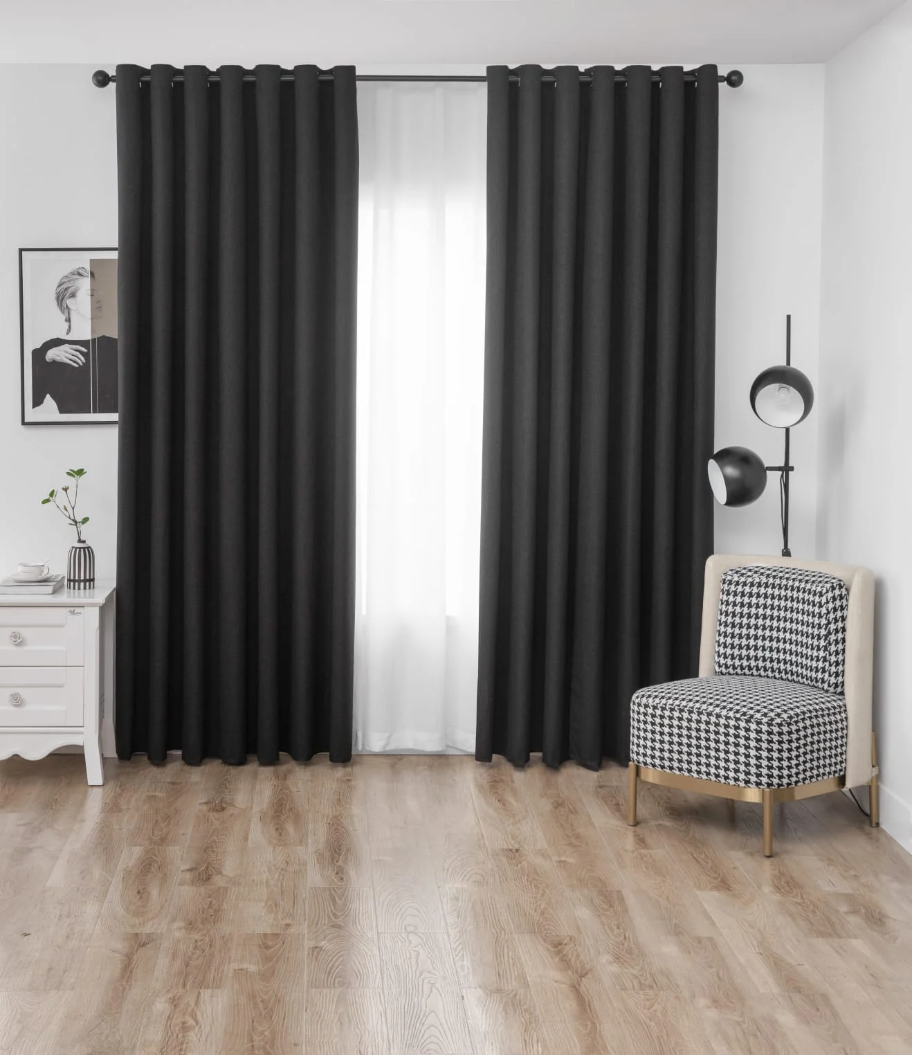 18da60d9-f0c1-4009-beb5-d9c77b20a116 Cortinas blackout pack 2 Panos 140x230 Negra - Angeles del Hogar Chile