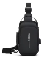 Bolso Bandolero Impermeable Con Puerto USB Unisex