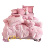 Plumon de invierno Peludos con chiporro 2 Plazas Color Rosado - Angeles del Hogar Chile