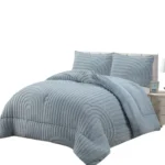 Plumon de invierno texturizado lineas onduladas con chiporro 2 Plazas - Angeles del Hogar Chile