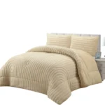 Plumon de invierno texturizado lineas onduladas con chiporro 2 Plazas - Angeles del Hogar Chile