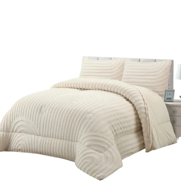 Plumon de invierno texturizado lineas onduladas con chiporro 2 - Angeles del Hogar Chile