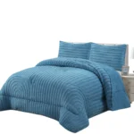 Plumon de invierno texturizado lineas onduladas con chiporro 2 Plazas - Angeles del Hogar Chile